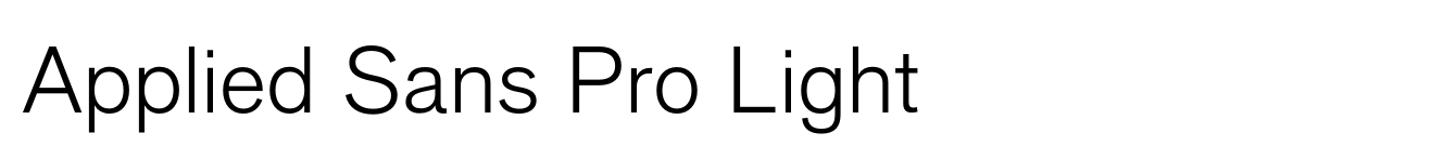 Applied Sans Pro Light